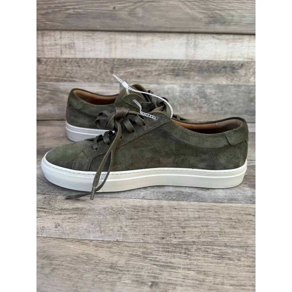 Polo Ralph Lauren Jermain Lux Suede Sneakers Olive Green Men's Size 8 New